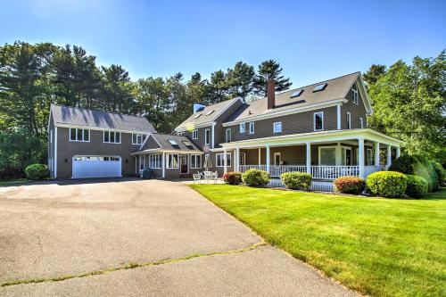 a large house with a driveway at Large Kennebunk Home, Walk to Beach Less Than 2 Mi to Town in Kennebunk