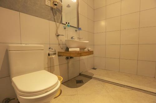 a bathroom with a toilet and a sink at Summerside Residence in Negombo