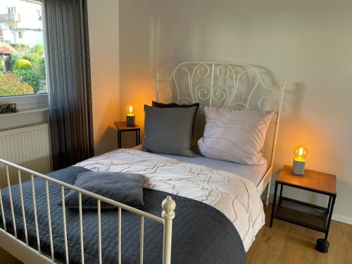 Postel nebo postele na pokoji v ubytování Ferienwohnung Frieda, Merzig