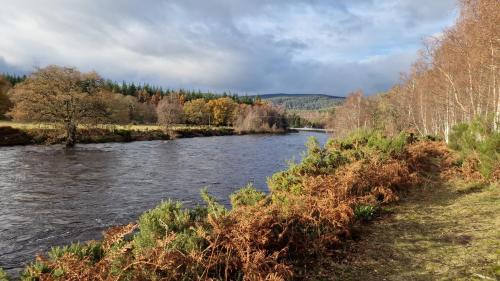 a river with trees on the side of it at Cambus O' May Traditional Highland Hotel in Ballater