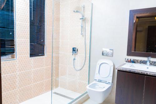 Koupelna v ubytování Terraform Hotel