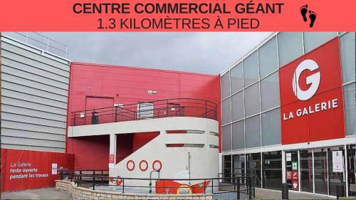 a picture of a building with the words centre commercial grant at L'atelier Chic - Wifi fibre - Parking privée - Balcon - NETFLIX in Lanester