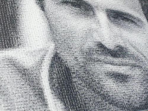 a black and white photo of a persons face at L'atelier Chic - Wifi fibre - Parking privée - Balcon - NETFLIX in Lanester