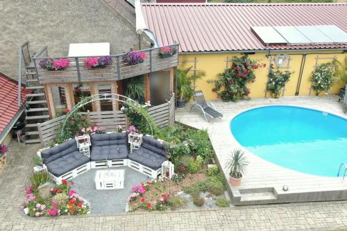 Πισίνα στο ή κοντά στο Ferienwohnung Dürr