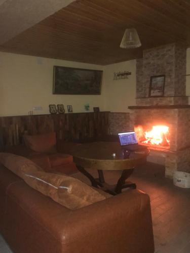 Χώρος καθιστικού στο Guest House Khergiani