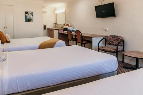 Televisyen dan/atau pusat hiburan di Outback Motel Mt Isa