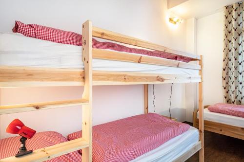 Postel nebo postele na pokoji v ubytování Käserei
