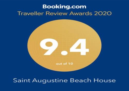 a yellow circle with the number austinel beach house at The Saint Augustine Beach House in Saint Augustine