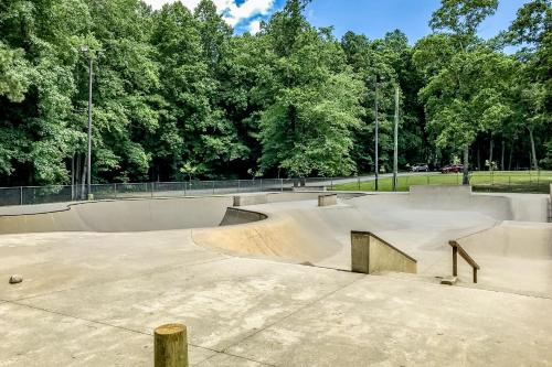 a skate park with a skateboard ramp in a park at 5 Whitecap in Ocean Pines