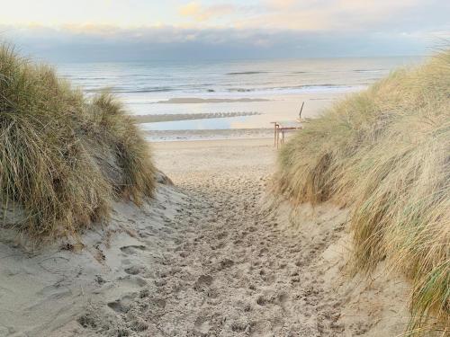 a sandy path leading to the ocean on a beach at Balsemientexel in De Koog