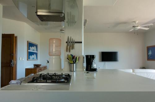 Kuchyň nebo kuchyňský kout v ubytování Costa Brava Apartments I Ocean Front