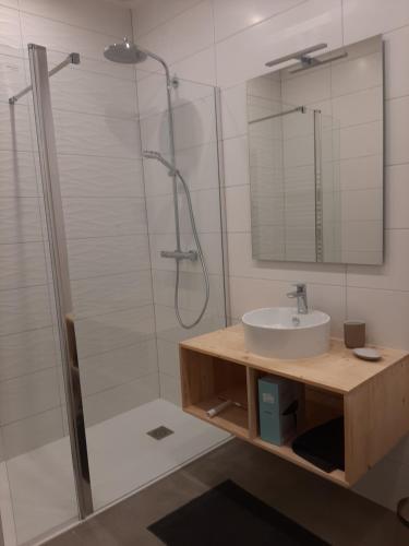 Kúpeľňa v ubytovaní LE 1 EN DUO gite tout confort Colmar centre