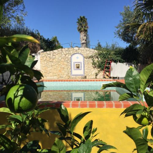 un edificio con piscina frente a él en Lovely quinta in nature with pool - Tomar, en Pero Calvo