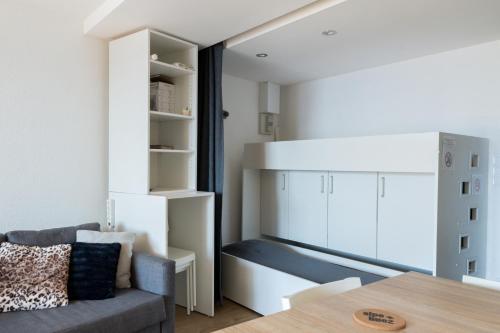 Appartement d'une chambre avec terrasse amenagee a L'Alpe d'Huez 휴식 공간