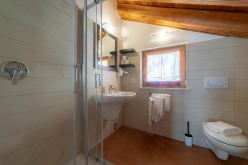 a bathroom with a toilet and a sink at Walsertal Residence in Gressoney-la-Trinité