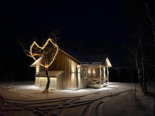 Olderfjord Lodge semasa musim sejuk
