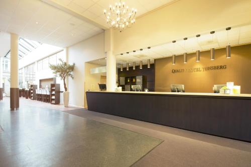 a lobby of a hospital with a waiting area at Quality Hotel Tønsberg in Tønsberg