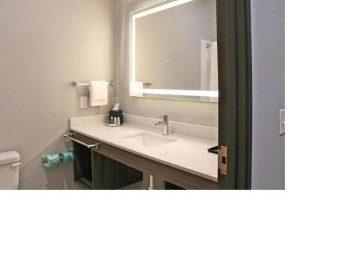 a bathroom with a sink and a mirror at Comfort Inn Miramar Beach - Destin in Destin