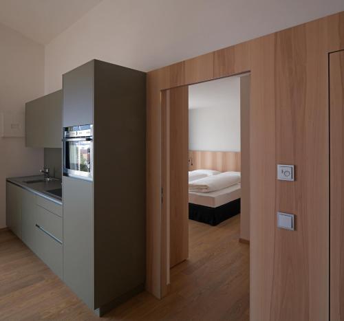 Kuchyň nebo kuchyňský kout v ubytování Residence Larciunei