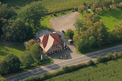 an aerial view of a house and a road at Gästehaus Grunewald Bed & Breakfast in Heiden