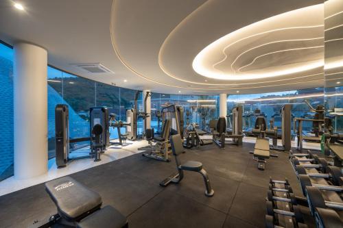Fitness centrum a/nebo fitness zařízení v ubytování Metadee Concept Hotel