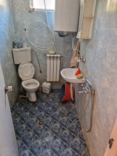 ein kleines Bad mit WC und Waschbecken in der Unterkunft Мах. Зоренишки дол 