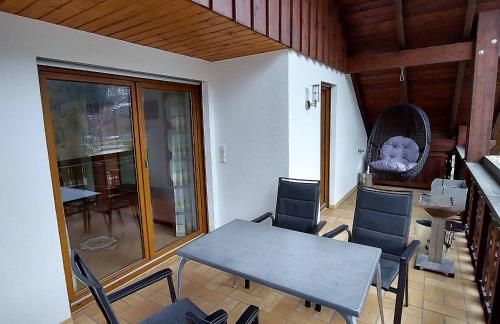 Ruang duduk di Ferienwohnung Ebert