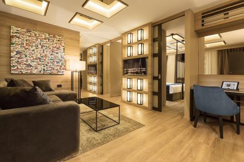 Area soggiorno di Eden Luxury Suites Terazije