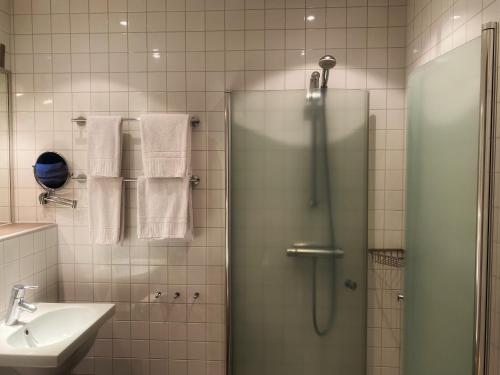 Koupelna v ubytování Hotel Villan