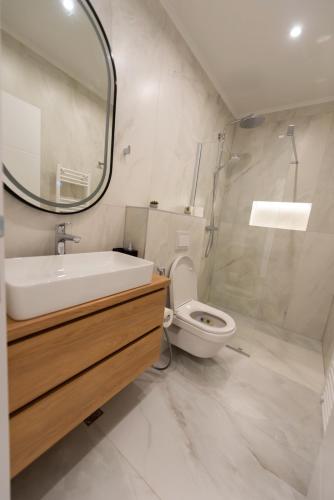 Koupelna v ubytování Villa Coral