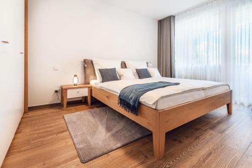 Postel nebo postele na pokoji v ubytování Ferienwohnung Veilcheneck