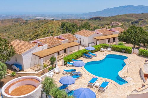 an aerial view of a villa with a swimming pool at Casa Bédar in Bédar