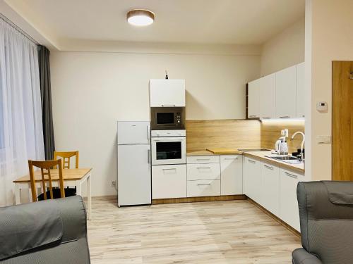 A kitchen or kitchenette at Apartmán Liptov NP9