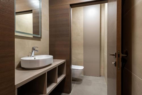 Kúpeľňa v ubytovaní Apartament PLATYNOWY - Centrum Gliwic z parkingiem