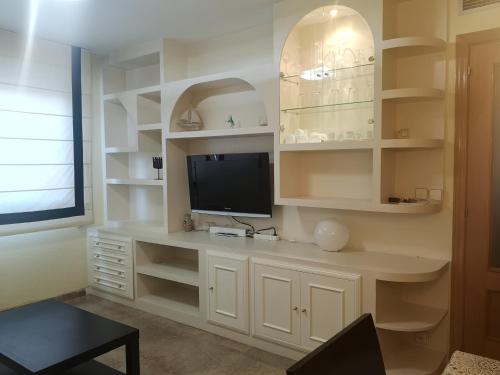 TV a/nebo společenská místnost v ubytování Apartamento Escultor Moreto - PARKING GRATIS
