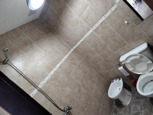 a bathroom with a toilet and a sink at EDU`S HOUSE IIi in Guaymallen