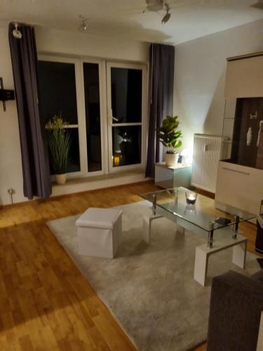 Svetainės erdvė apgyvendinimo įstaigoje Komfortable Ferienwohnung Auf dem Höchsten