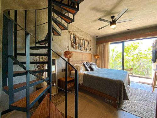 Postel nebo postele na pokoji v ubytování Amazing PH Corazon / Private Pool