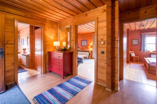Posteľ alebo postele v izbe v ubytovaní Chalets Ebner