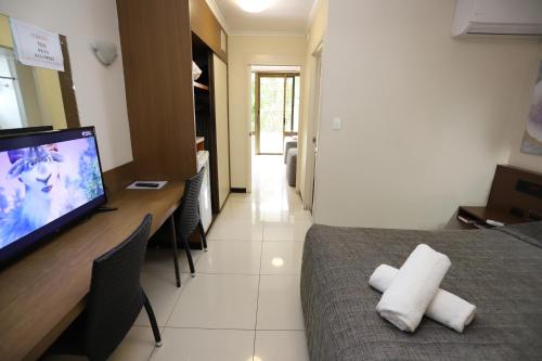 Μια τηλεόραση ή/και κέντρο ψυχαγωγίας στο Miners Lodge Motor Inn