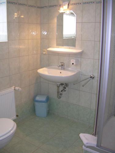 Bilik mandi di Hotel Garni am Schlosspark