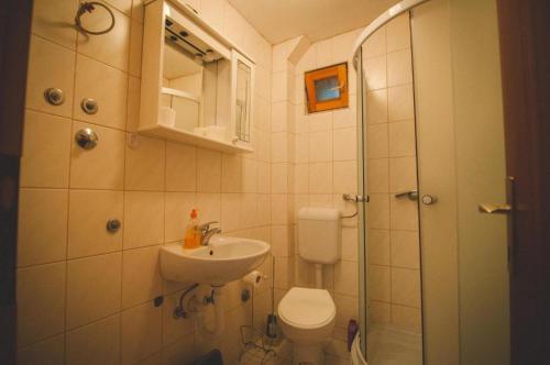 Koupelna v ubytování Guesthouse Mraovac