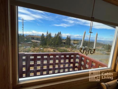 Μπαλκόνι ή βεράντα στο Cozy apartment with a view and ski inout Hafjell