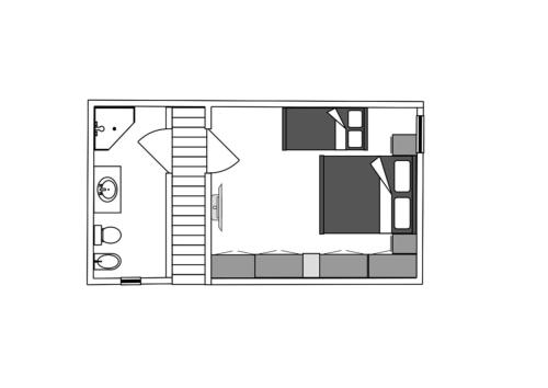 a floor plan of a house with a staircase illustration at Casa dello Sciatore in Bormio