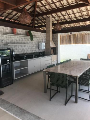 Nhà bếp/bếp nhỏ tại Novíssimo Village Beira Mar