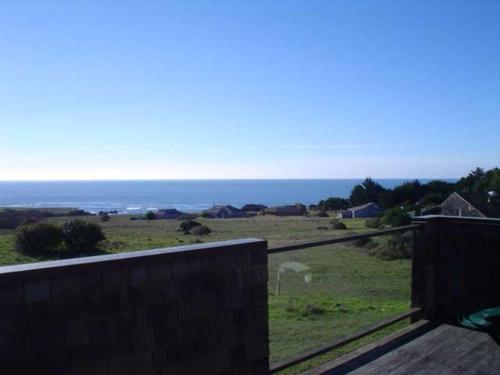 a view of the ocean from a house balcony at Holmes in Sea Ranch