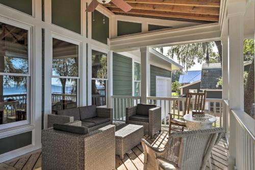 Ruang duduk di Lakefront Retreat with Game Room and Private Dock!
