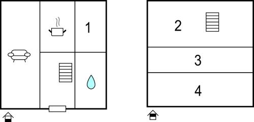 a diagram of a laboratory with the number of neutrons at 4 Bedroom Lovely Home In Tønder in Tønder