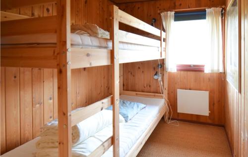 Anholtにある3 Bedroom Pet Friendly Home In Anholtの窓付きの客室で、二段ベッド2台が備わります。