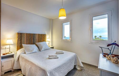 A bed or beds in a room at Awesome Apartment In Ljar With House Sea View